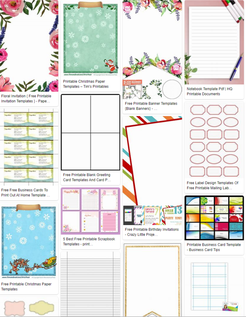 printable templates